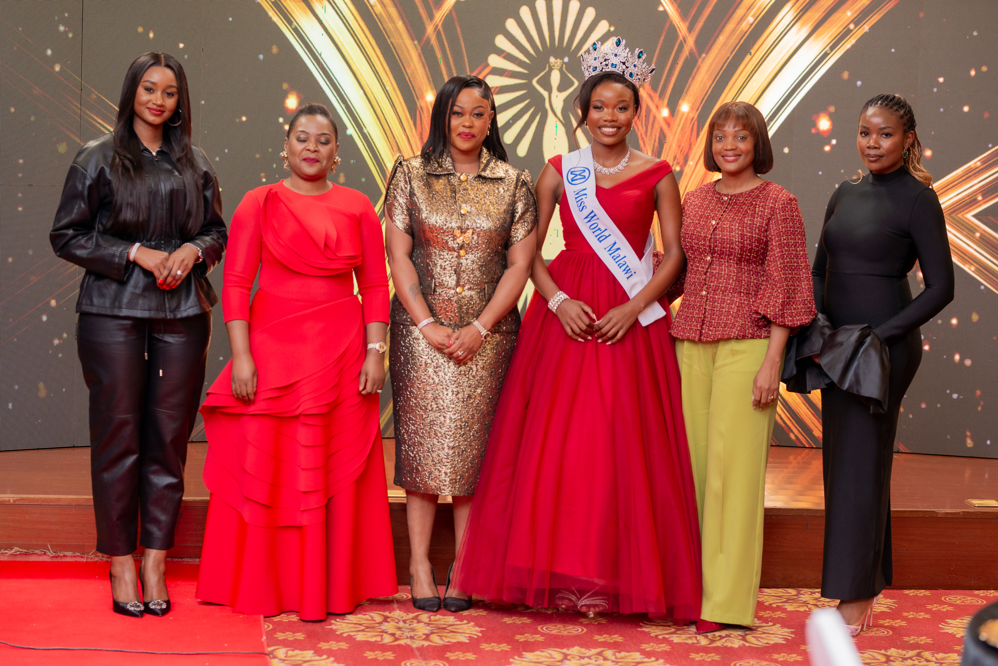 Miss World Malawi 2026 Ireen Navicha is crowned during the official unveiling and send-off gala at Golden Peacock Hotel in Lilongwe ahead of the 73rd Miss World pageant in Vietnam